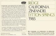 Ridge_zinfandel_Lytton Springs 1985